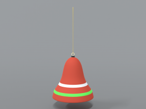 cartoon christmas bell free 3D-Modell