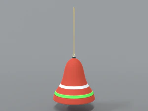 cartoon christmas bell free 3D Model
