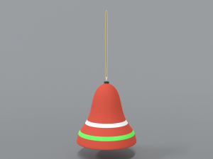cartoon christmas bell free 3D-Modell