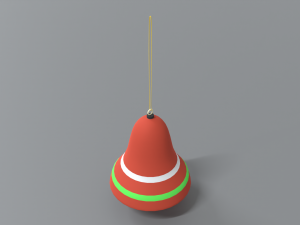 cartoon christmas bell free 3D-Modell