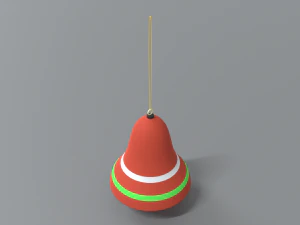 cartoon christmas bell free 3D Model