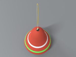 cartoon christmas bell free 3D-Modell
