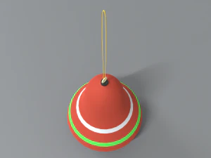 cartoon christmas bell free 3D Model
