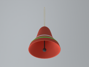cartoon christmas bell free 3D-Modell