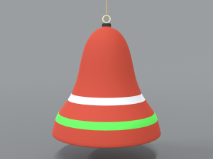 cartoon christmas bell free 3D-Modell