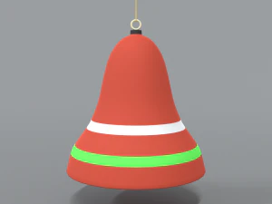 cartoon christmas bell free 3D Model