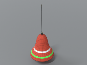 cartoon christmas bell free 3D-Modell