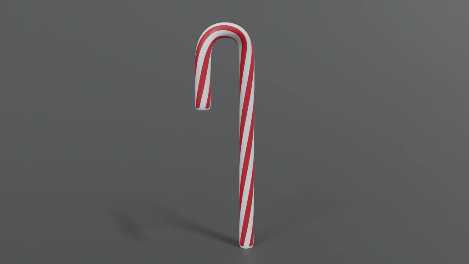 cartoon christmas candy cane 3D Model .c4d .max .obj .3ds .fbx .stl .blend 