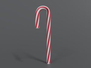 cartoon christmas candy cane Modelo 3D
