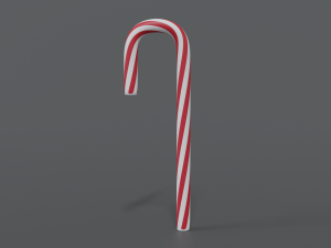 cartoon christmas candy cane 3D 모델