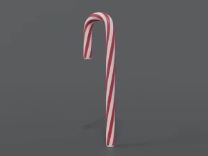 cartoon christmas candy cane 3D Model