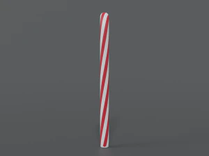 cartoon christmas candy cane 3D Model