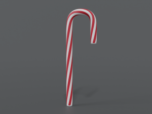 cartoon christmas candy cane 3D 모델