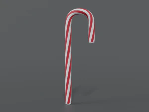 cartoon christmas candy cane 3D Model