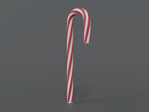 cartoon christmas candy cane 3D 모델