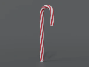 cartoon christmas candy cane 3D Model