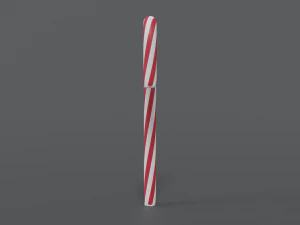 cartoon christmas candy cane 3D Model