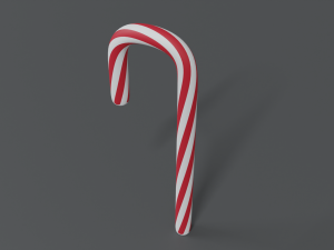 cartoon christmas candy cane 3D 모델