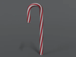 cartoon christmas candy cane 3D Model
