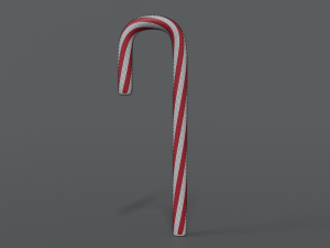cartoon christmas candy cane 3D 모델