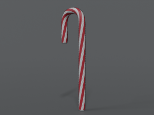 cartoon christmas candy cane 3D 모델