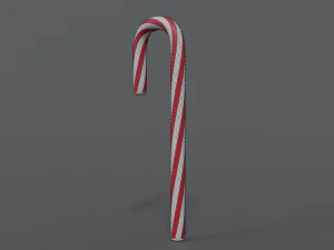 cartoon christmas candy cane 3D Model