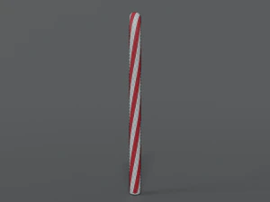 cartoon christmas candy cane 3D Model