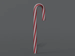 cartoon christmas candy cane 3D Model
