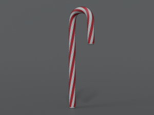 cartoon christmas candy cane 3D 모델