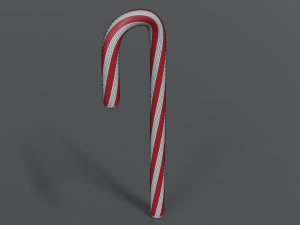cartoon christmas candy cane 3D 모델