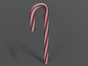 cartoon christmas candy cane 3D Model