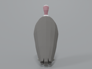 low poly cartoon vulture Modelo 3D