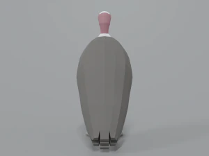 low poly cartoon vulture 3D Model