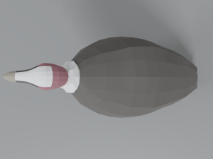low poly cartoon vulture Modelo 3D