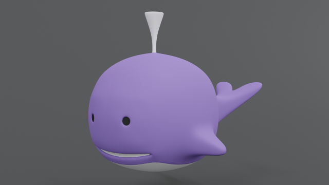 cartoon whale toy 3D Model .c4d .max .obj .3ds .fbx .stl .blend 