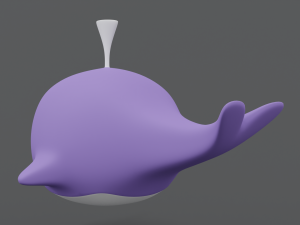 cartoon whale toy 3D Model