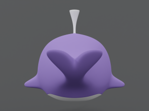 cartoon whale toy 3D Model