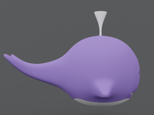 cartoon whale toy 3D Model