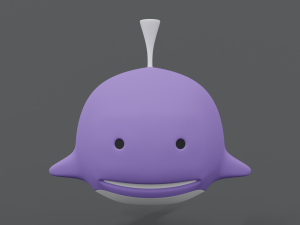 cartoon whale toy 3D Model