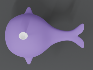 cartoon whale toy 3D Model