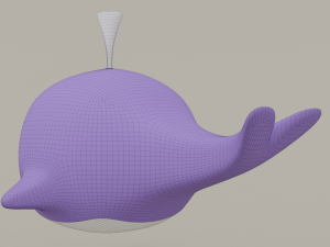 cartoon whale toy 3D Model