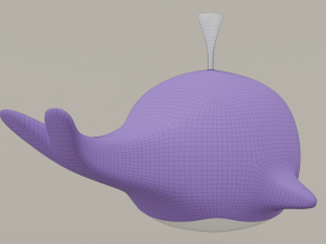 cartoon whale toy 3D Model