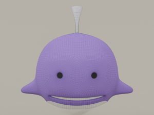 cartoon whale toy 3D Model