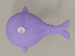 cartoon whale toy 3D Model
