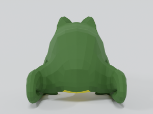 low poly cartoon frog 3D-Modell