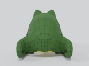 low poly cartoon frog 3D-Modell