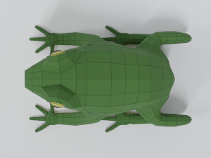 low poly cartoon frog 3D-Modell