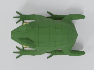 low poly cartoon frog 3D Model