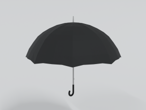 low poly cartoon umbrella 3D Model