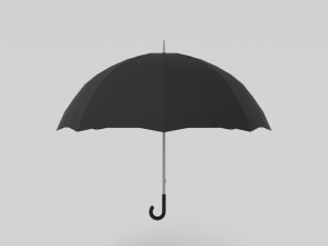 low poly cartoon umbrella Model 3D